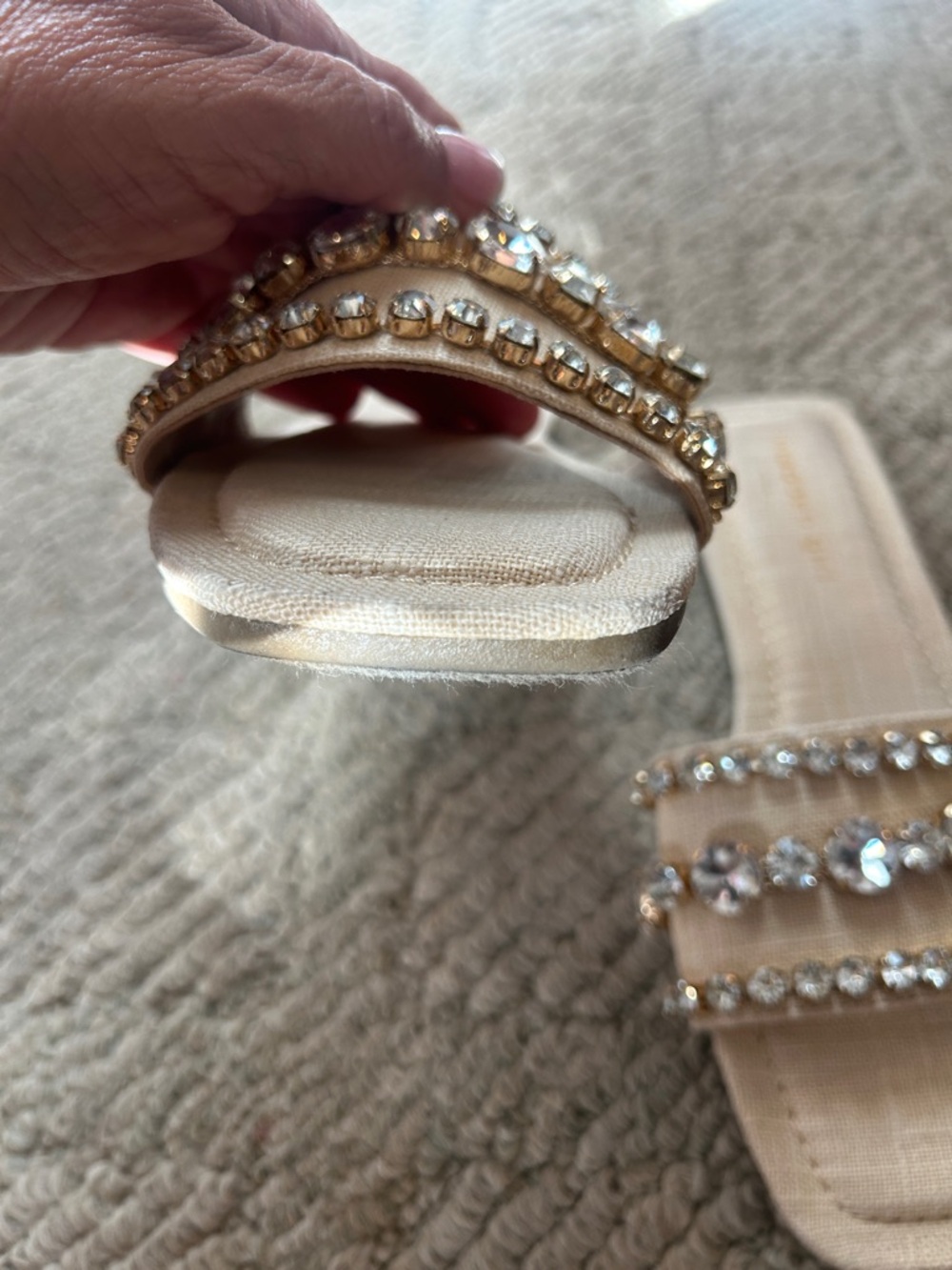 Madden Girl Beaded Slide Sandals in Natural Multi - Picture 14 of 14